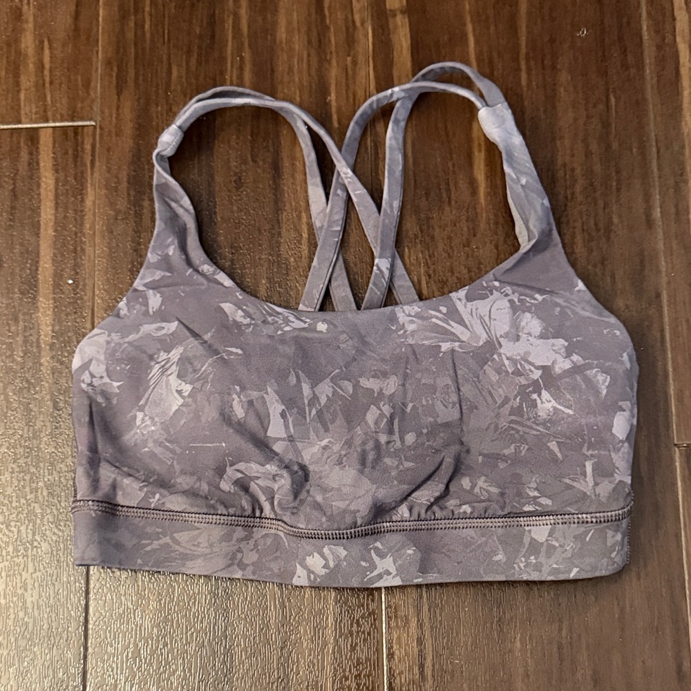 Lululemon purple/grey floral energy bra
